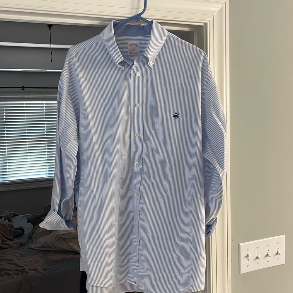 Brooks Brothers Original Polo Oxford Blue Striped